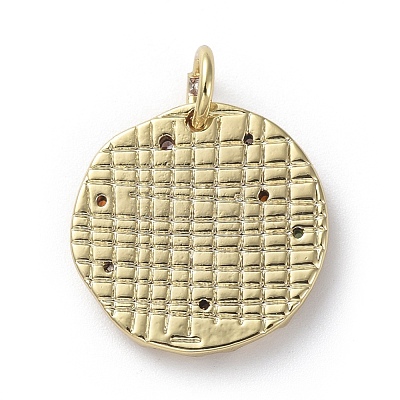 Brass Micro Pave Cubic Zirconia Pendants ZIRC-G157-03J-01G-1