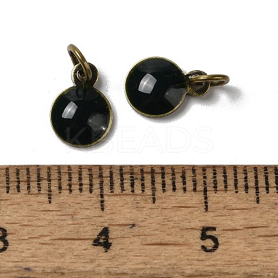 Brass Ename Charms KK-H487-22AB-02-1