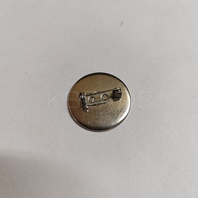 Blank Dome Glass Flat Round Brooch JEWB-AB00003-1
