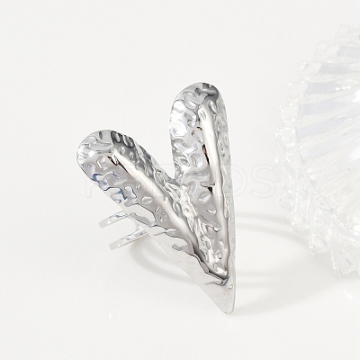 304 Stainless Steel Cuff Rings RJEW-D306-05P-1