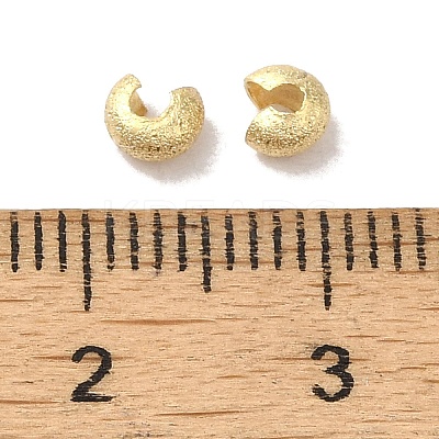 Brass Crimp Beads Covers FIND-Z039-07A-G-1