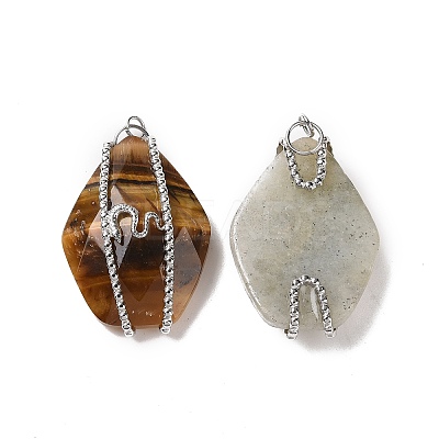 Natural Mixed Gemstone Pendants G-H279-05P-1