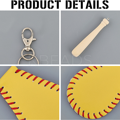 Baseball Theme DIY Luggage Tag Making Kits DIY-CL0002-24B-1