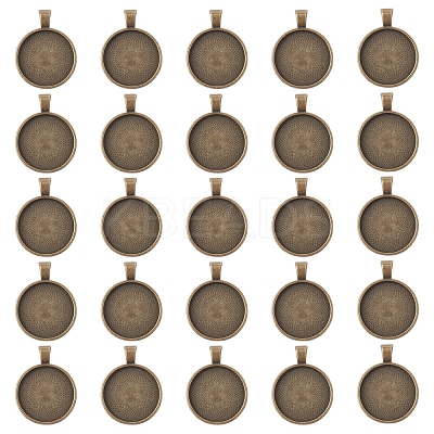 Alloy Pendant Cabochon Settings PALLOY-YW0001-69AB-1