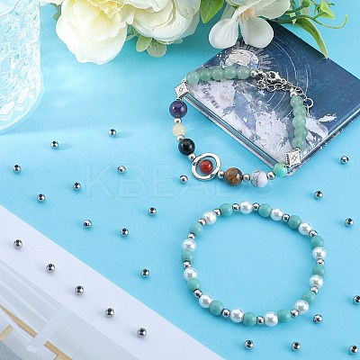 304 Stainless Steel Round Seamed Beads STAS-SC0006-95C-1