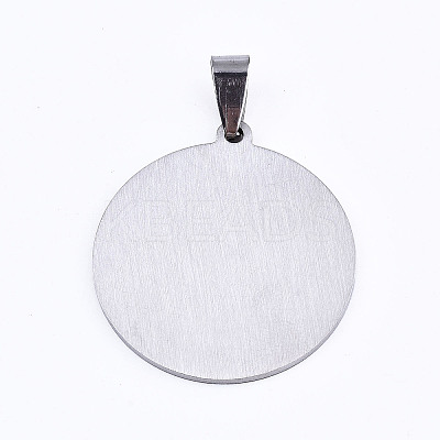Non-Tarnish 201 Stainless Steel Quote Pendants X-STAS-T044-221P-1