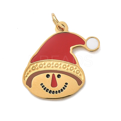 304 Stainless Steel Enamel Christmas Theme Pendants STAS-Z164-01G-03-1