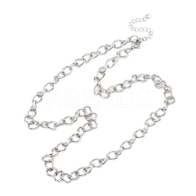 6MM 304 Stainless Steel Cuban Link Chain Necklaces for Women NJEW-B145-01P-1