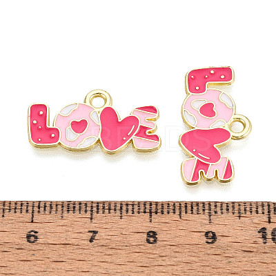 Valentine's Day Alloy Enamel Pendants ENAM-T023-19B-1
