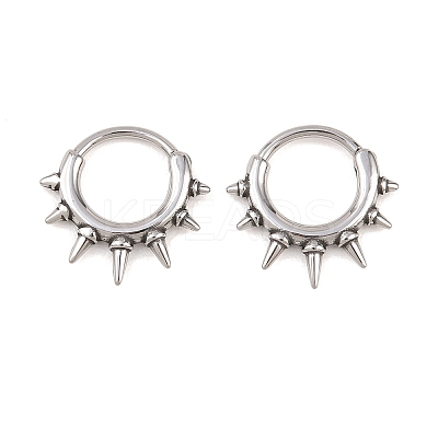 Spiked 316 Stainless Steel Cartilage Earrings AJEW-C044-15AS-1
