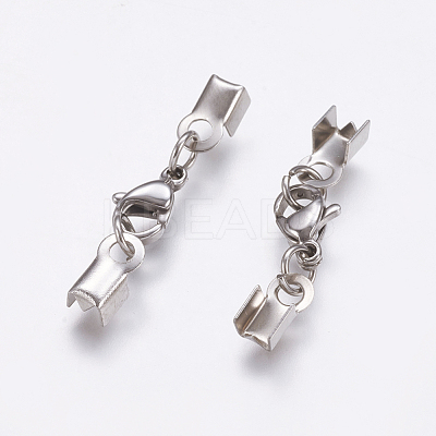 Tarnish Resistant 304 Stainless Steel Lobster Claw Clasps STAS-L021-11P-1