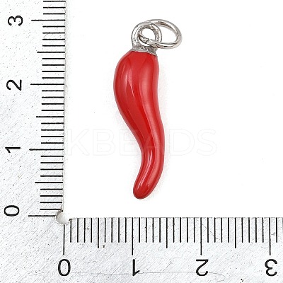304 Stainless Steel Enamel Big Pendants STAS-F157-10P-A-1