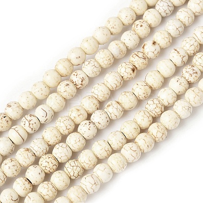 Synthetic Magnesite Beads Strands G-R016-A01-6mm-1