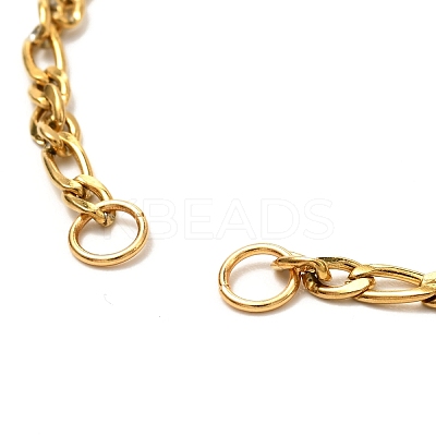 304 Stainless Steel Figaro Chains Bracelet Making AJEW-JB01075-1