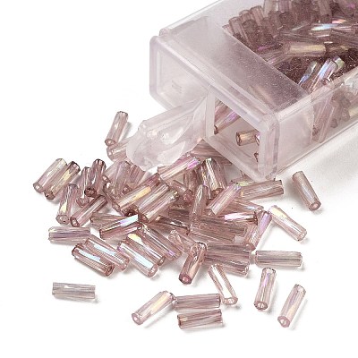 10G Ceylon Glass Twist Bugle Beads X-SEED-L012-01G-1