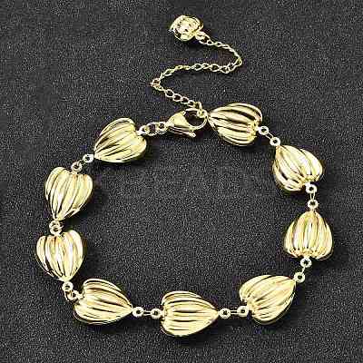 304 Stainless Steel Link Bracelets for Women BJEW-P354-04B-G-1