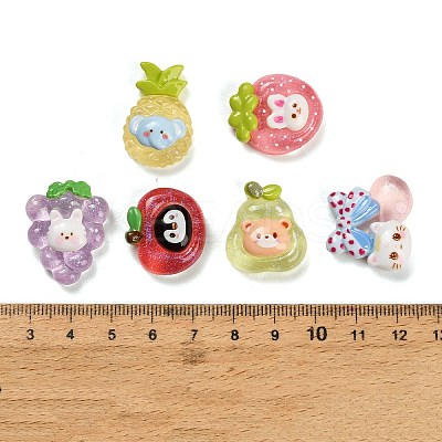 Animal Theme Opaque & Transparent Resin Cabochons RE-CBA93EE-06-1