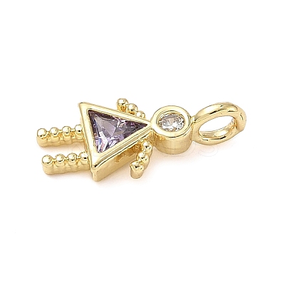 Brass Micro Pave Cubic Zirconia Pendants ZIRC-I356-17G-B13-1