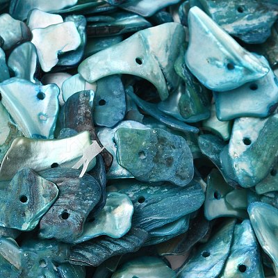 Dyed Natural Mother of Pearl Shell Nuggets Chips Beads BSHE-O007-10A-1