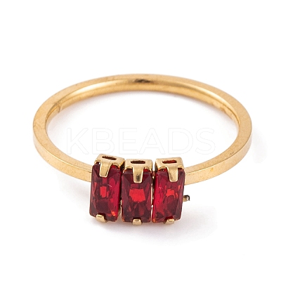 PVD Vacuum Plating 304 Stainless Steel Finger Ring RJEW-C086-04-G-1