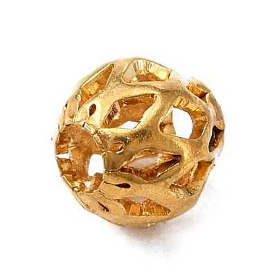 Brass Hollow Beads KK-WH0050-16A-G-1