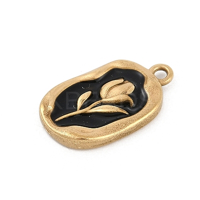 304 Stainless Steel Enamel Pendants STAS-I325-038G-1