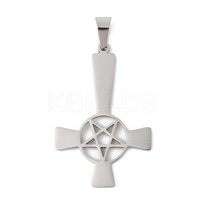 304 Stainless Steel Pendants STAS-C116-02P-1