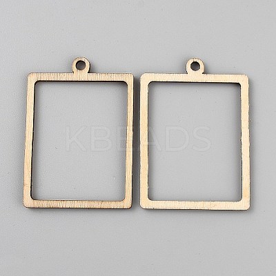 DIY Handmade Geometric Wood Chips Woode Pendants WOOD-WH0134-02A-02-1