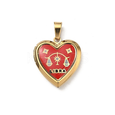 304 Stainless Steel Locket Pendants STAS-H255-02G-08-1