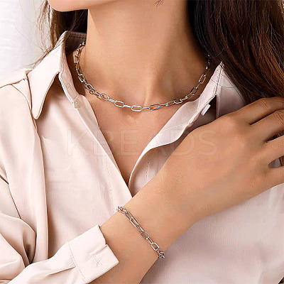 DIY Aluminium Paperclip Chains Bracelets/Necklaces Making Kit DIY-TA0012-91P-1