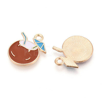 Beach Theme Alloy Enamel Pendants ENAM-T022-33C-1