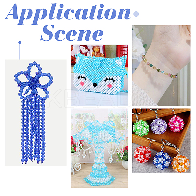 1050Pcs 15 Style Blue Series Transparent & Opaque Acrylic/Plastic Beads MACR-CA0001-10-1