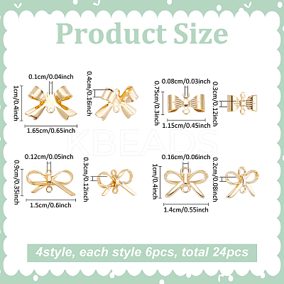 30Pcs 5 Styles Brass Connector Charms KK-WR0001-43-1
