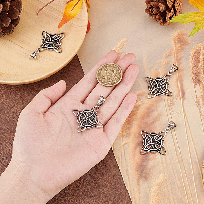 4Pcs 304 Stainless Steel Manual Polishing Pendants STAS-UN0049-42-1