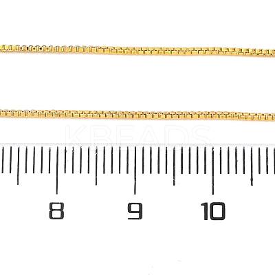 Adjustable Electroplate Brass Venetian Chain Necklaces MAK-L028-02G-1