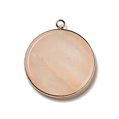 Natural Pink Aventurine Pendants G-A213-01G-03-1