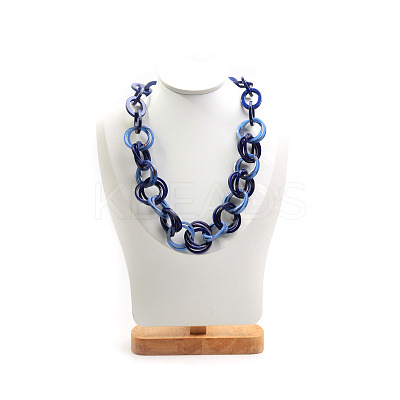 Acrylic Ring Oval Link Chain Necklaces FS-WG97EE9-01-1