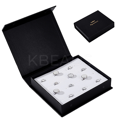 Paper Cardboard Cuff-link Gift Storage Boxes CON-WH0112-029-1