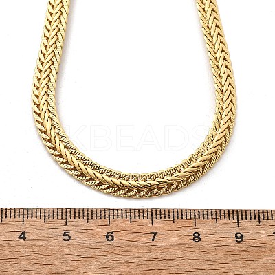 Brass Wheat Chain Necklaces for Women NJEW-B126-02G-1