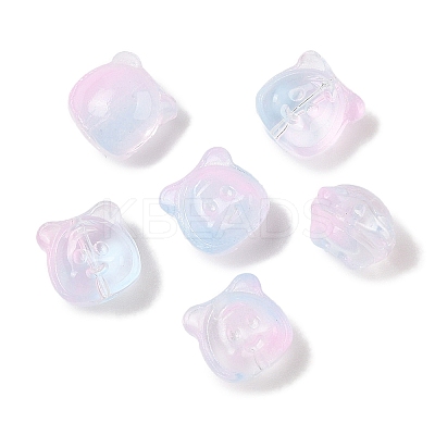 Transparent Spray Paint Glass Beads GLAA-Z011-01J-1