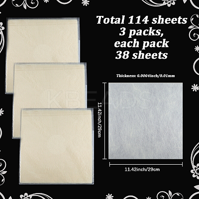 114Pcs Square Cotton Flower Bouquet Wrapping Paper Decoration AJEW-SP0004-30E-1