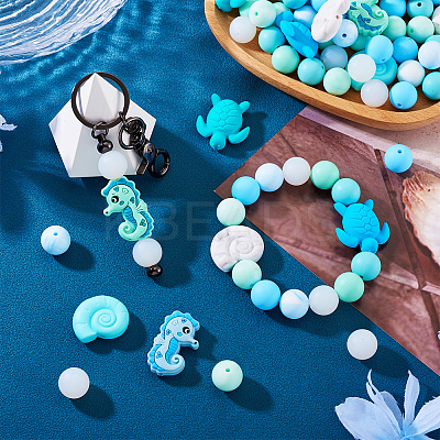 Food Grade Eco-Friendly Silicone Focal Beads SIL-TA0002-67-1