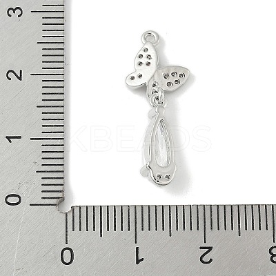 Brass Micro Pave Cubic Zirconia Pendants KK-M326-04P-1
