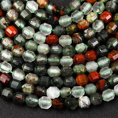 Natural African Bloodstone Beads Strands G-A260-A38-01-1