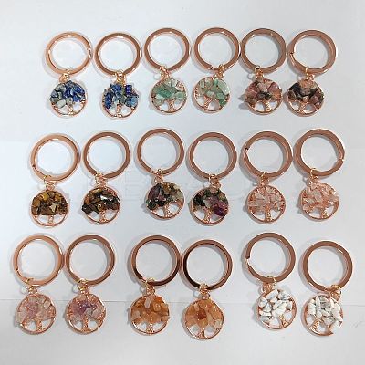 Natural Gemstone Keychain KEYC-JKC00817-1