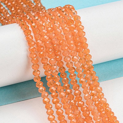 Baking Paint Transparent Glass Beads Strands DGLA-A034-J2mm-B03-1