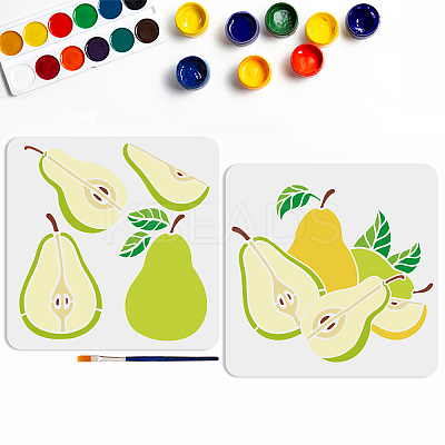 1 Set PET Hollow Out Drawing Painting Stencils DIY-MA0004-69-1