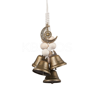 Iron Bell Pendant Decoration HJEW-JM02258-1