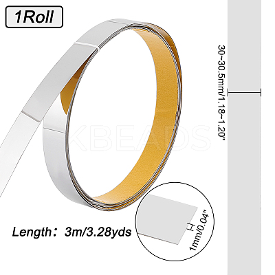 Flexible Self Adhesive 201 Stainless Steel Molding Trim AJEW-WH0329-77P-1