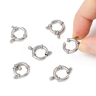 Tarnish Resistant 304 Stainless Steel Spring Ring Clasps STAS-R083-04-1